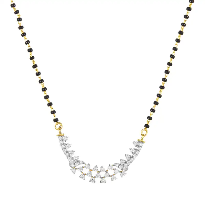 18K White and Yellow Gold and Diamond Mangalsutra